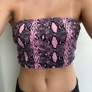Snakeskin tube top